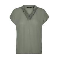 VERO MODA CURVE top VMMAPLE van gerecycled polyester olijfgroen