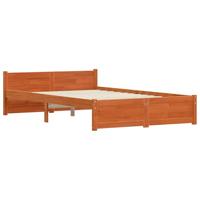 vidaXL Massief Houten Bed - Modern Frame voor je Slaapkamer. Duurzaam ontwerp, milieuvriendelijk en minimalistisch. Eenvoudige set, functioneel en hedendaags.