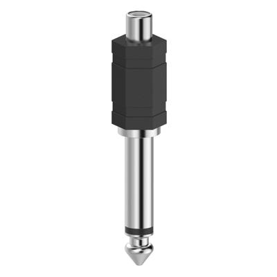 Hama 00205188 Cinch / Jackplug Audio Adapter [1x Cinch-koppeling - 1x Jackplug male 6,3 mm] Zwart