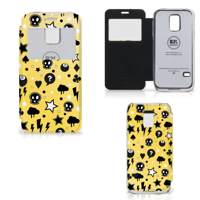 Telefoonhoesje met Naam Samsung Galaxy S5 Mini Punk Geel
