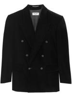 Saint Laurent Fluwelen blazer met dubbele rij knopen - Zwart