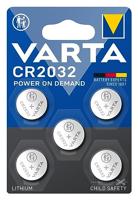 VARTA Batterijen Knoopcel CR2032, verpakking van 5, Power on Demand, Lithium Coin, 3V, kindveilige verpakking, voor kleine elektronische apparaten - horloges, autosleutels [Exclusief bij Amazon]