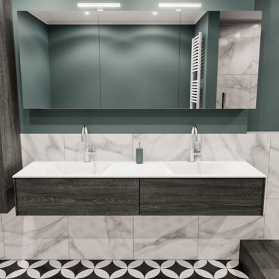 Lush onderkast 180cm in kleur ANTRACITE met 2 lades Push tot open geschikt voor dubbele wastafel. Compleet met solid surface wastafel cloud M63023met 2 kraangat(en) Lush onderkast 180cm in kleur ANTRACITE met 2 lades Push tot open geschikt voor dubbele wastafel. Compleet met solid surface wastafel cloud M63023met 2 kraangat(en)