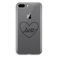 Best heart black: iPhone 8 Plus Transparant Hoesje