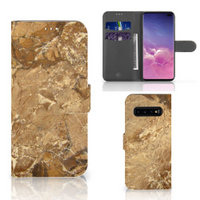 Samsung Galaxy S10 Plus Bookcase Marmer Creme - thumbnail