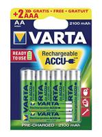 Varta 567R2USO vervangende batterij voor Ready2use 4 AA + 2 AAA