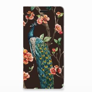 Nokia 3.1 (2018) Hoesje maken Pauw met Bloemen