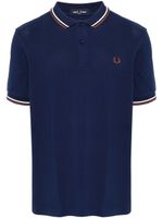 Fred Perry polo en coton à logo brodé - Bleu