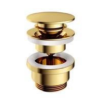 Hotbath Cobber Clickplug Clickwaste Gepolijst Messing PVD P710