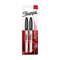 Viltstift Sharpie rond 0.9mm zwart blister ÃƒÆ' 2 stuks