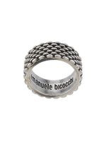 Emanuele Bicocchi bague à design gravé - Argent - thumbnail