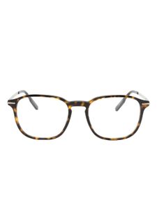 Zegna lunettes de vue à effet écailles de tortue - Marron