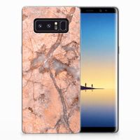 Samsung Galaxy Note 8 TPU Siliconen Hoesje Marmer Oranje