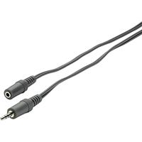 SpeaKa Professional SP-1300376 audiokabel [1 x 3,5 mm jackstekker - 1 x 3,5 mm jackbus] 2,00 m, grijs