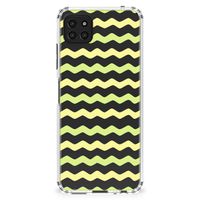 Samsung Galaxy A22 5G Doorzichtige Silicone Hoesje Waves Yellow