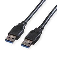 ROLINE USB 3.0 kabel stekker type A naar A 1,8m zwart