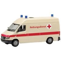 Herpa 097031 H0 Hulpdienstvoertuig Mercedes Benz Sprinter 96 RTW ambulance (Rettungsdienst) - thumbnail