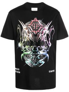 Philipp Plein t-shirt SS Chrome à col rond - Noir