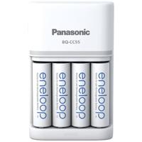 Panasonic Smart & Quick BQ-CC55 +4x eneloop AA Batterijlader NiMH AAA (potlood), AA (penlite)