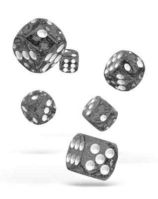 Oakie Doakie Dice D6 Dice 16 mm Speckled - Black (12)