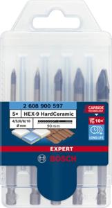 Bosch Accessories EXPERT HEX-9 HardCeramic 2608900597 Tegelboorset 5-delig 4 mm, 5 mm, 6 mm, 8 mm, 10 mm Zeskant schacht 5 stuk(s)