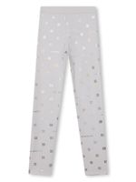 Givenchy Kids legging métallisé à logo imprimé - Blanc