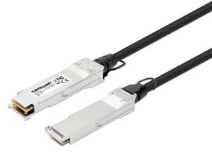 Intellinet 508506 InfiniBand en Glasvezelkabel 1 m QSFP+ Zwart, Zilver