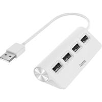 Hama USB 2.0-hub 4 poorten Wit