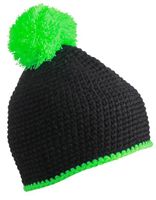 Myrtle Beach MB7964 Pompon Hat With Contrast Stripe