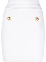 Balmain minijupe en maille - Blanc