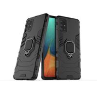 Samsung Galaxy A71 Hybrid Case met Ringhouder - Zwart