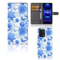 Hoesje voor Xiaomi Redmi Note 12 5G | Poco X5 Flowers Blue - thumbnail