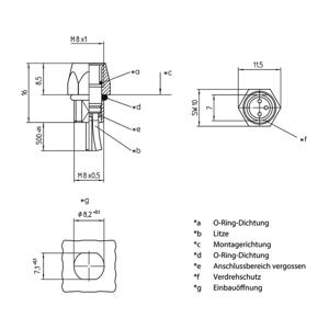 Lutronic 1223 Sensor/actuator inbouwconnector M8 Aantal polen: 4 Bus, inbouw 0.50 m 1 stuk(s)