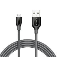 Anker Powerline+ 1,8 m Micro USB-kabel, de kwalitatief hoogwaardige, snellere en duurzamere oplaadkabel voor Samsung, Nexus, LG, Motorola, Android-smartphones en meer (Grijs)