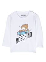 Moschino Kids t-shirt en coton stretch à imprimé graphique - Blanc