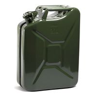 Jerrycan - metaal - 20 liter - legergroen - geschikt voor brandstof   - - thumbnail