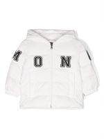 Moncler Enfant logo-patch hooded padded jacket - Blanc - thumbnail