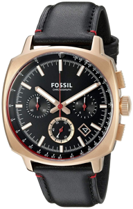 Horlogeband Fossil CH3008 Leder Zwart 20mm