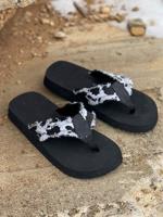 koeienhuid Afdrukken Slipper Sandalen