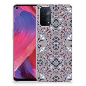 OPPO A93 5G TPU Siliconen Hoesje Flower Tiles