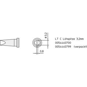 Weller LT-C Soldeerpunt Beitelvorm, recht Grootte soldeerpunt 3.2 mm Inhoud: 1 stuk(s)