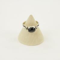 Zilveren Ring met Zwarte ster Diopside Maat 16,5 (Sterling Zilver 925)