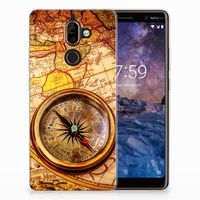 Nokia 7 Plus Siliconen Back Cover Kompas - thumbnail