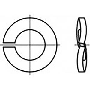 TOOLCRAFT TO-6854367 Veerring Binnendiameter: 12 mm DIN 128 Verenstaal Verzinkt 500 stuk(s)