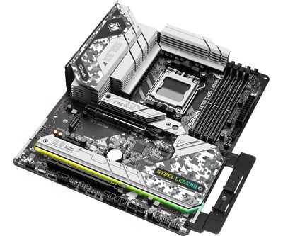 ASRock X670E Steel Legend Moederbord Socket AMD AM5 Vormfactor ATX Moederbord chipset AMD® X670
