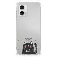 Motorola Moto G73 Stevig Bumper Hoesje Cat Good Day