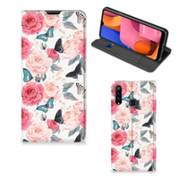 Samsung Galaxy A20s Smart Cover Butterfly Roses