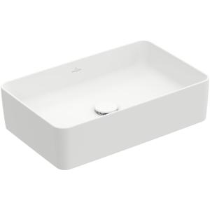 Villeroy & Boch Collaro opzetwastafel rechthoekig 56x36cm zonder overloop zonder kraangat ceramic+ stone white 4A2056RW