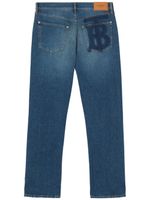 Burberry jean droit à logo - Bleu - thumbnail