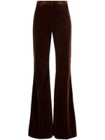 ETRO pantalon en velours à coupe évasée - Marron